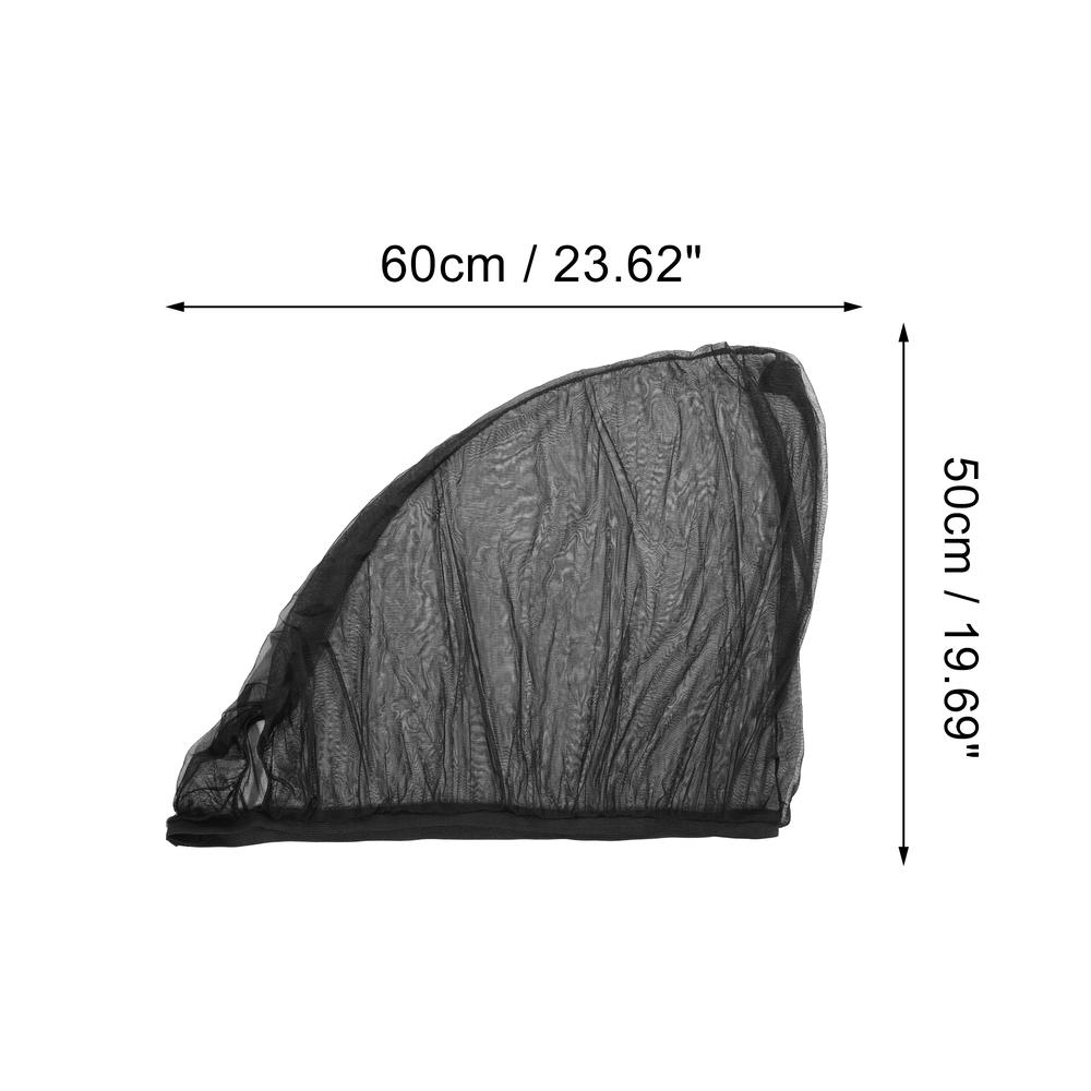 Unique Bargains Sun Shade Car Side Window Front Breathable Mesh Anti-UV Protect 60x50cm 1pair