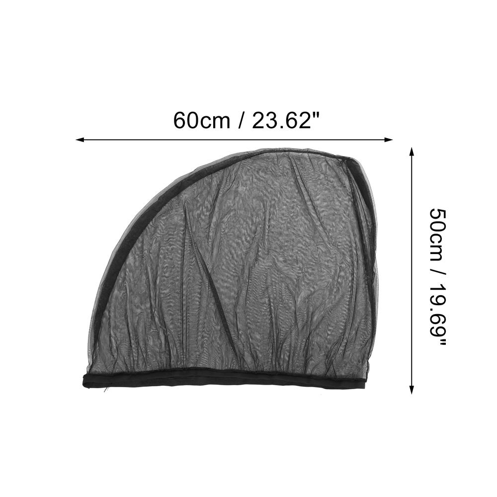Unique Bargains Sun Shade Car Side Window Rear Breathable Mesh Anti-UV Protect 60x50cm 1pair