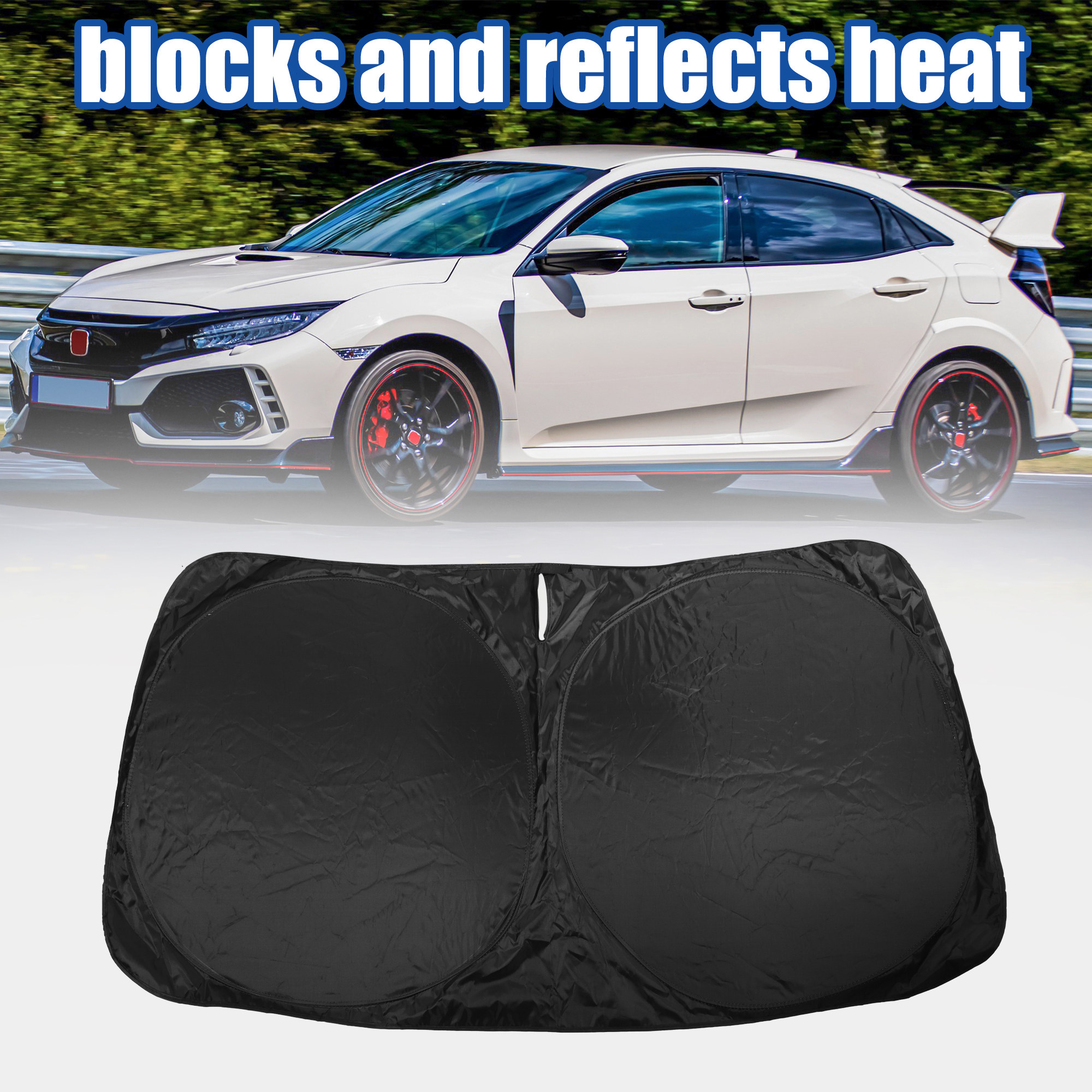Unique Bargains Foldable Windshield Sun Shade for Jeep Cherokee 2015-2022 148x78cm