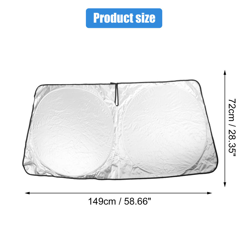 Unique Bargains Foldable Windshield Sun Shade for Kia K5 2021-2022 149x72cm