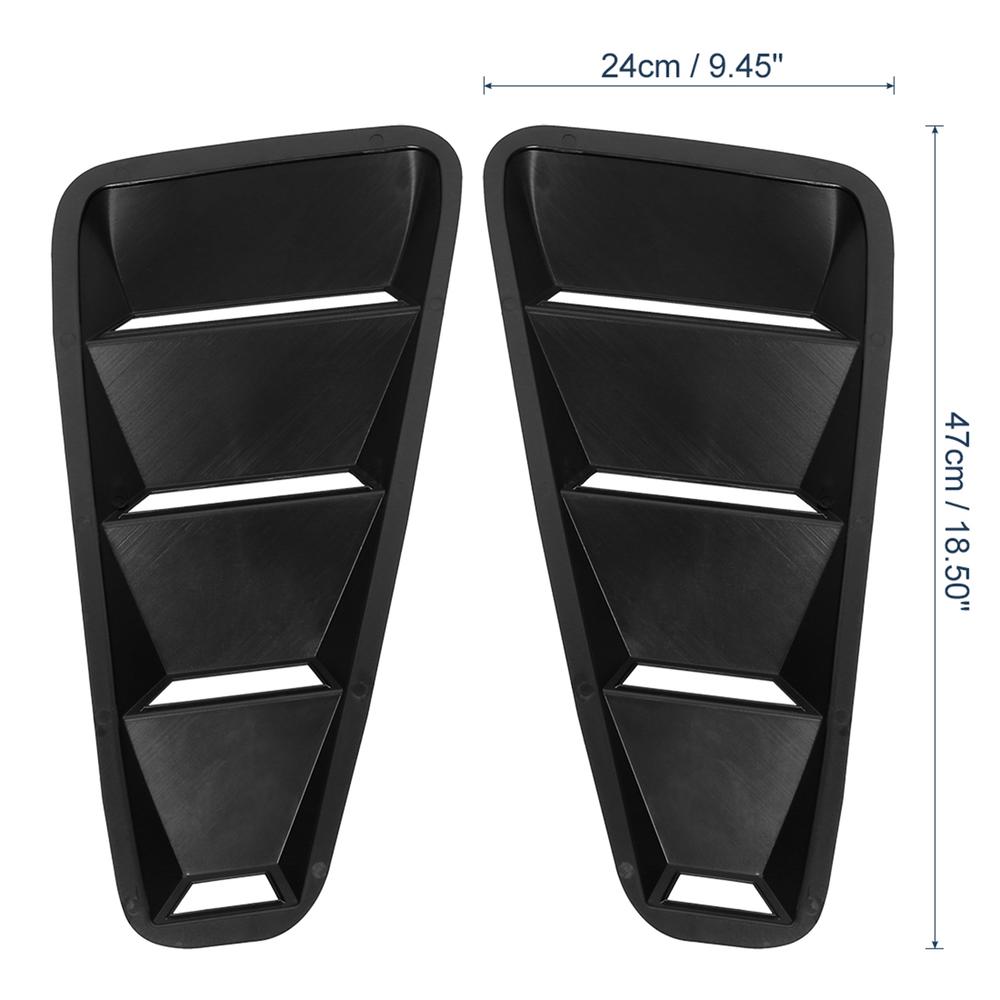 Unique Bargains 1/4 Quarter Black Side Window Louver Scoop Cover Vent For Ford Mustang 2005-2014