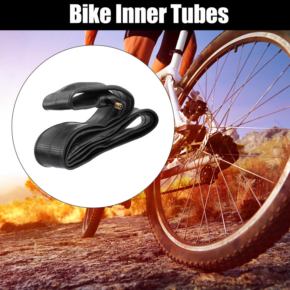 Unique Bargains 20"x1.75" Bike Inner Tube Straight Valve MTB Bicycle Rubber Tire Interior