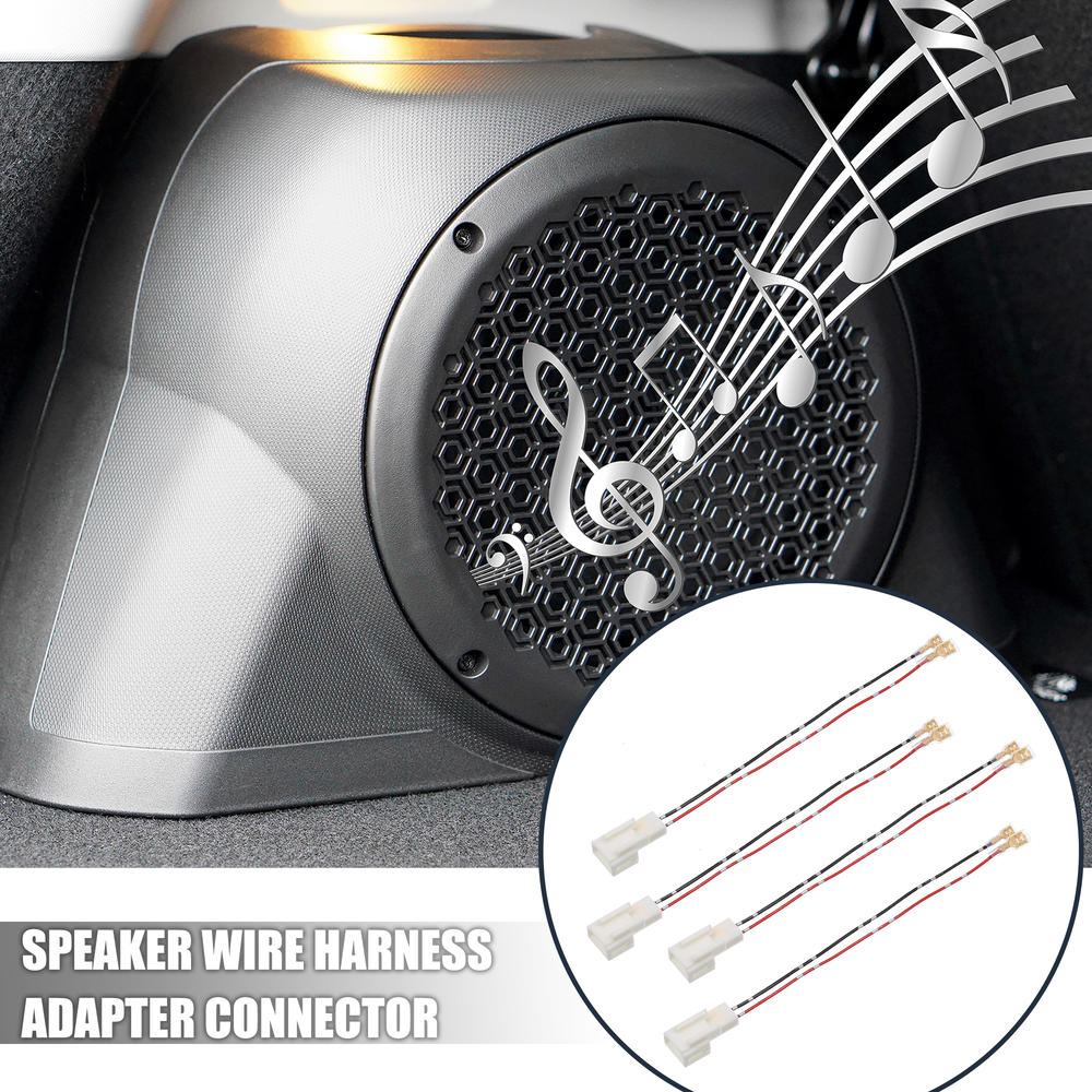 Unique Bargains 4 Pcs Car Speaker Connector Wire Harness Adapter Auto Connector for Toyota