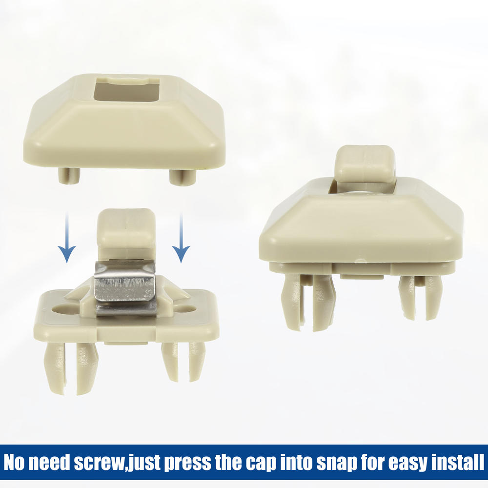 Unique Bargains 4 Pcs Car Sun Visor Clip Plastic Sun Visor Hook Clip Retainer for Audi