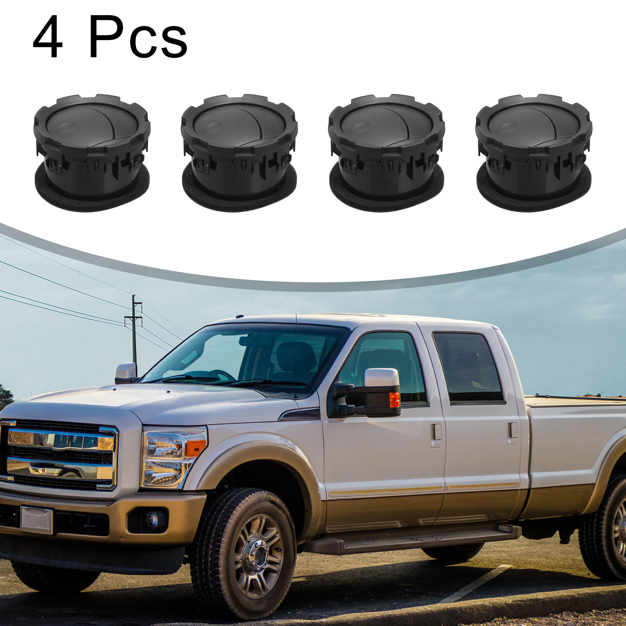 Unique Bargains 4 Pcs Dashboard Air Vent AC Heater BC3Z19893AA for Ford F-250 F-350 2011-2016