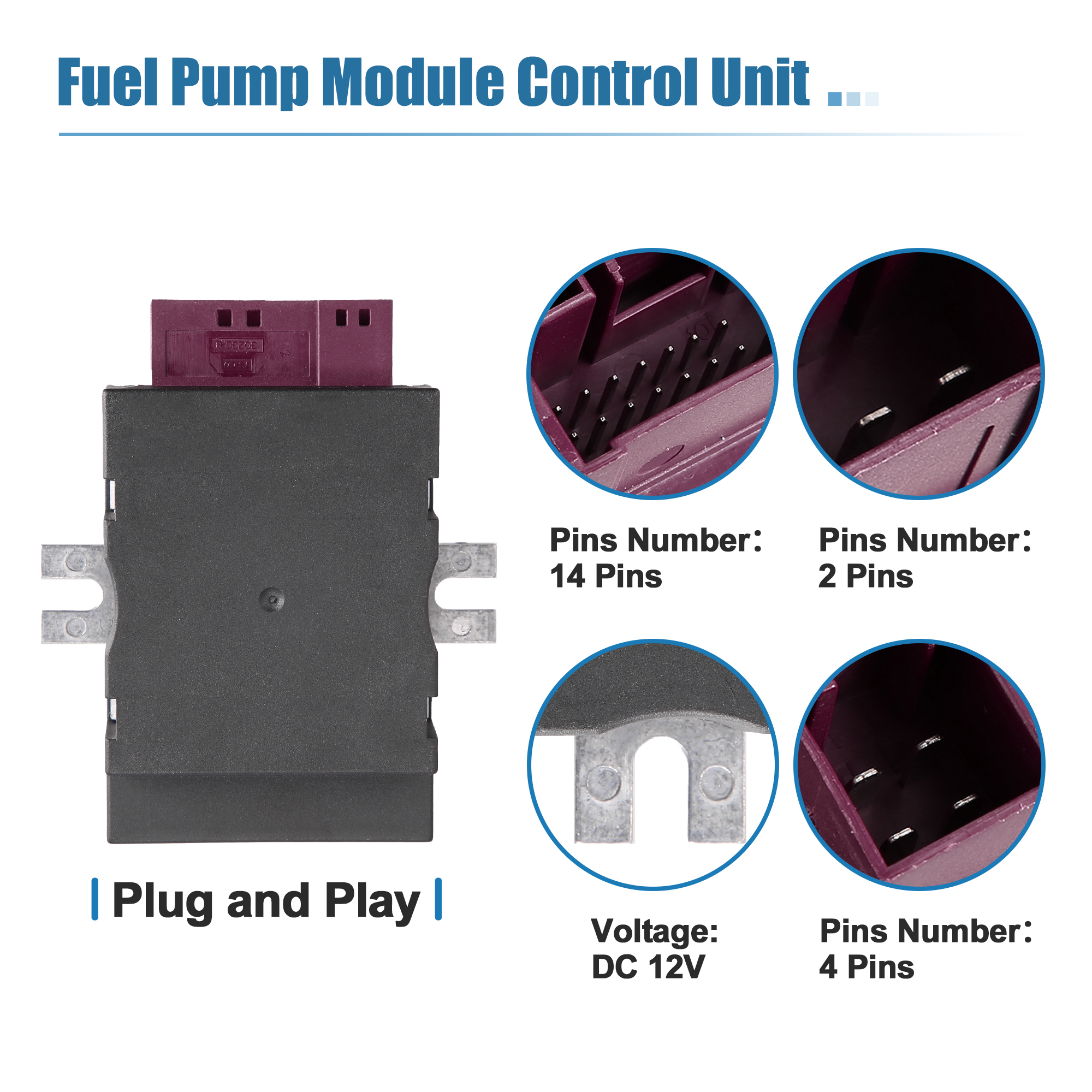 Unique Bargains Fuel Pump Control Module Unit for BMW M3 X6 Z4 328i 335i 528i 535i 16147229173