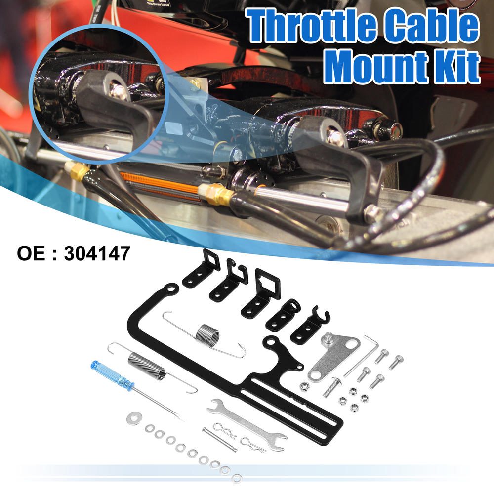Unique Bargains 304147 Car Throttle Carburetor Cable Mount Bracket Cable Mount Kit for GM 700R4