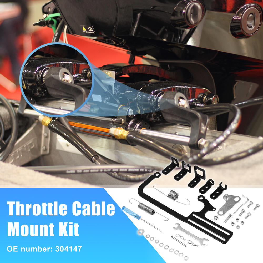 Unique Bargains 304147 Car Throttle Carburetor Cable Mount Bracket Cable Mount Kit for GM 700R4
