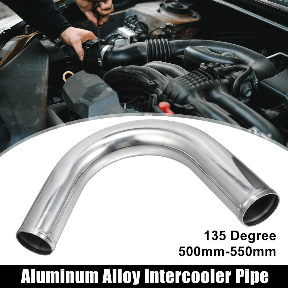 Unique Bargains OD 2.24" 57mm Aluminum Alloy Tube Intercooler Pipe 135 Degree Air Intake Tube