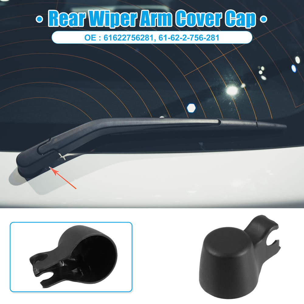 Unique Bargains Car Rear Windshield Wiper Arm Cover Cap 61622756281 for BMW X1 2013-2014