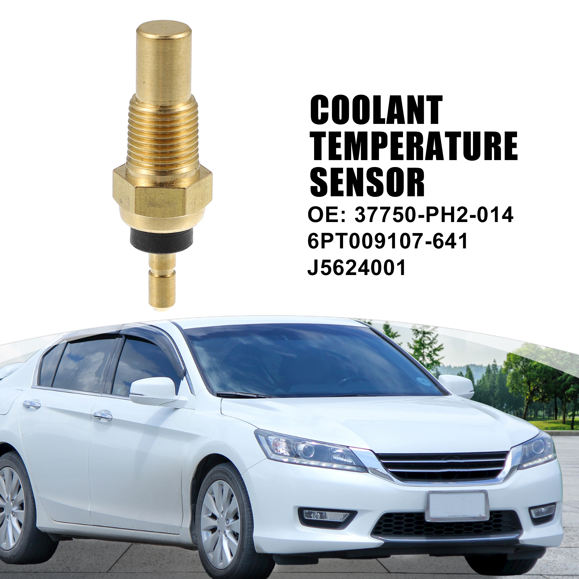 Unique Bargains 37750-PH2-014 6PT009107-641 Coolant Temperature Sensor Fit for Honda Accord