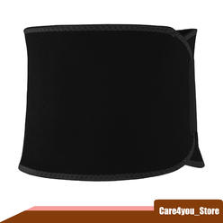 Unique Bargains Waist Trimmer Belt Tummy Tuck Belts Polyester Waist Sweat Band Black XXL Size