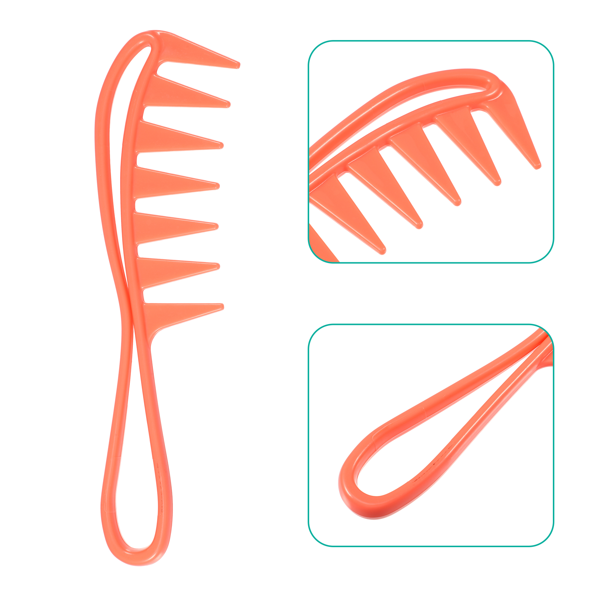 Unique Bargains 3 Pcs Hair Comb Wide Tooth Anti Static for Thick Curly Hair Hair Care Pink