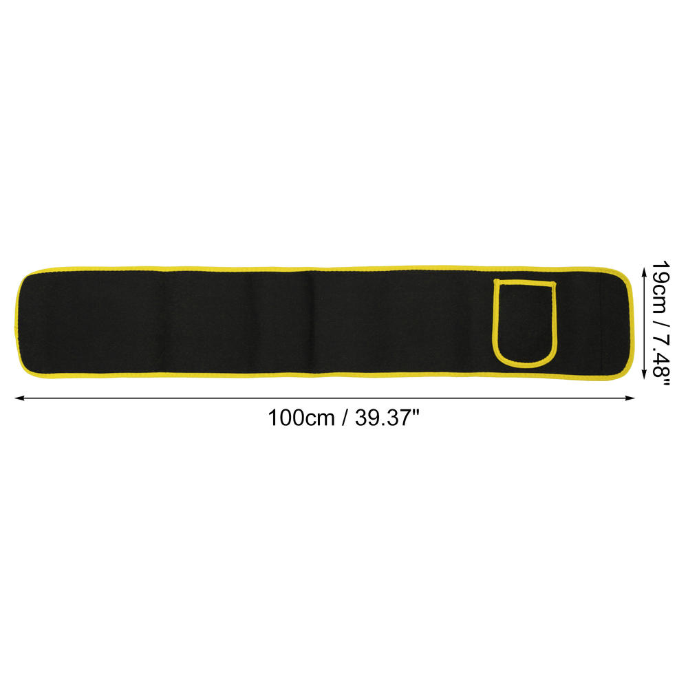 Unique Bargains Waist Trimmer Belt Tummy Tuck Belts Neoprene Waist Sweat Band Yellow