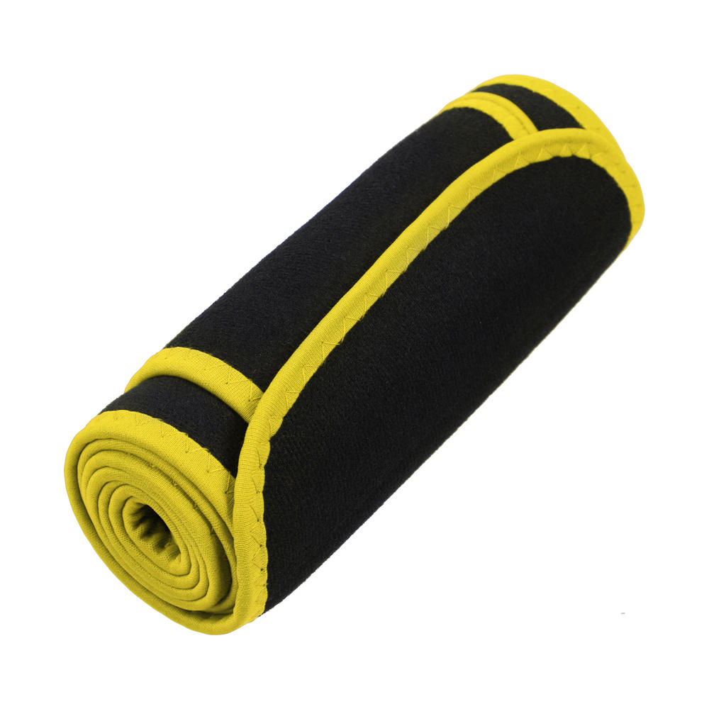 Unique Bargains Waist Trimmer Belt Tummy Tuck Belts Neoprene Waist Sweat Band Yellow