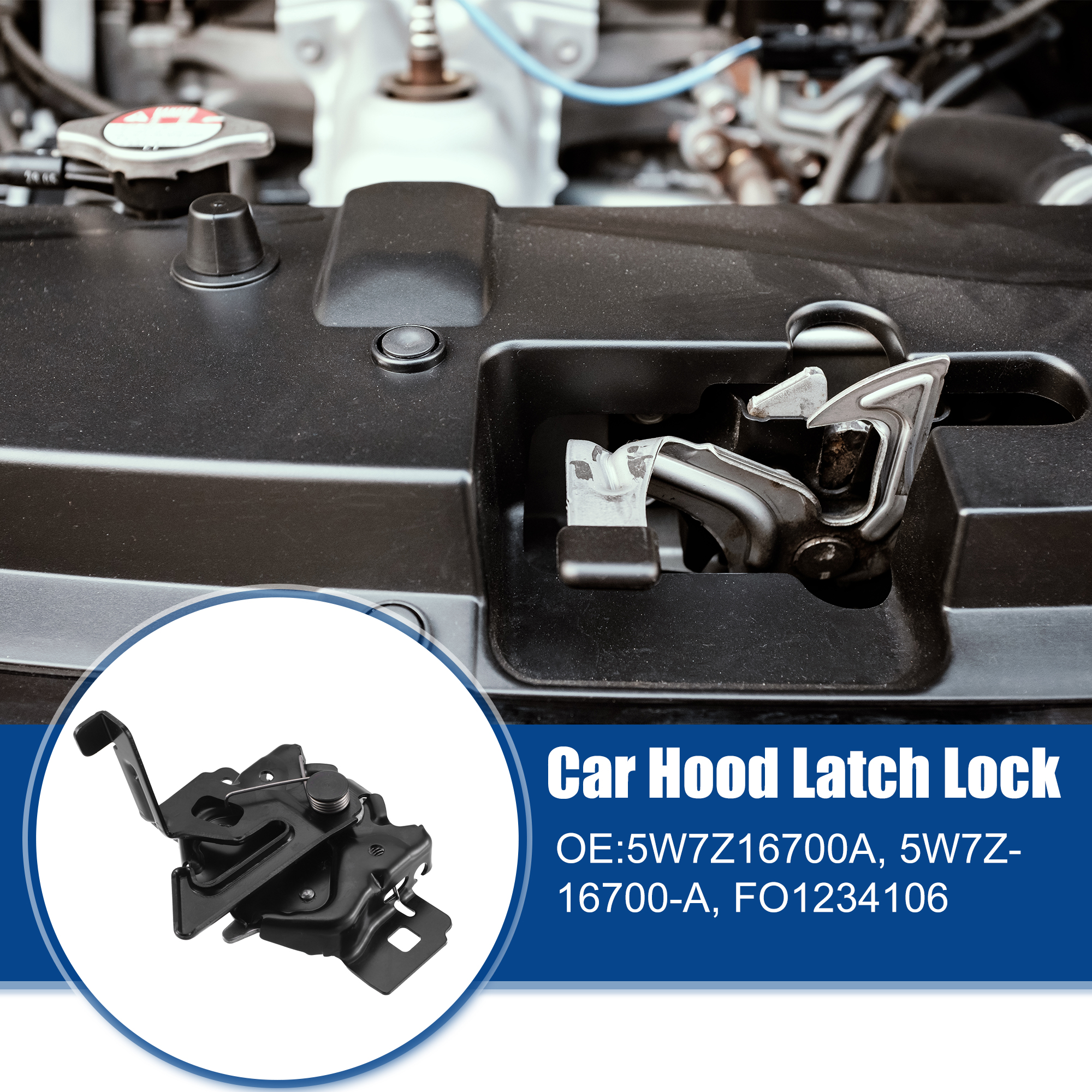 Unique Bargains 5W7Z-16700-A Car Hood Latch Lock Assembly for Ford Crown Victoria 1998-2011