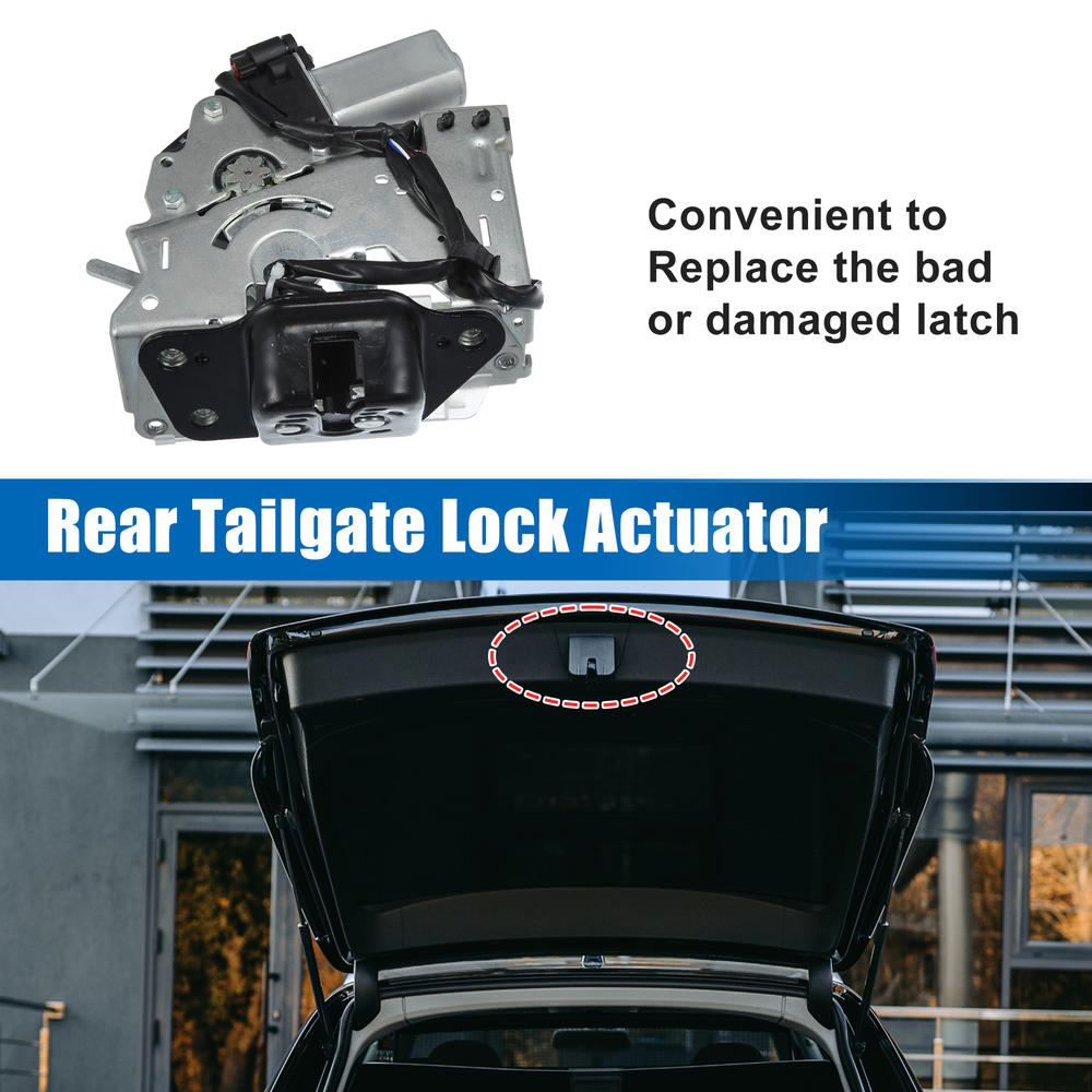 Unique Bargains Rear Tailgate Lock Latch Actuator for Chrysler Voyager with Motor Silver Tone