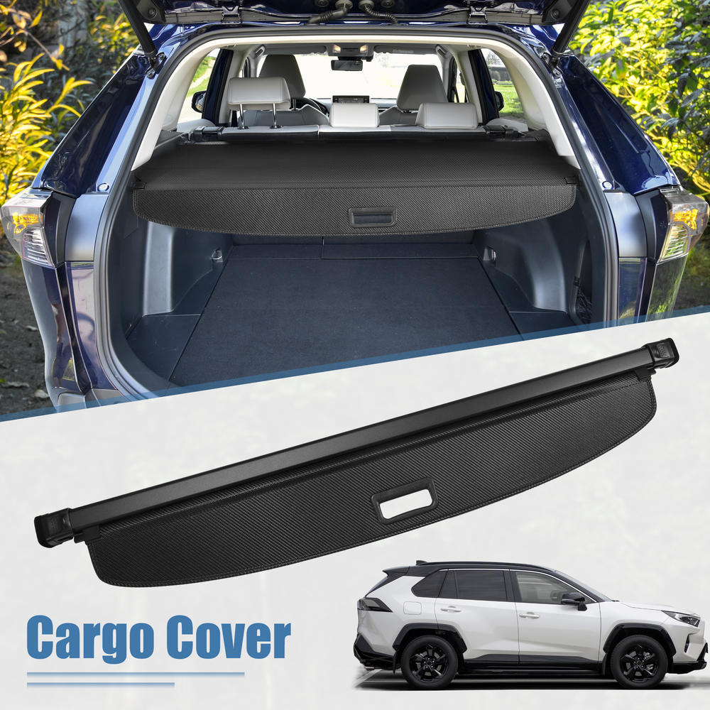 Unique Bargains Retractable Cargo Cover for Toyota RAV4 SUV Rear Trunk Shielding Shade Black