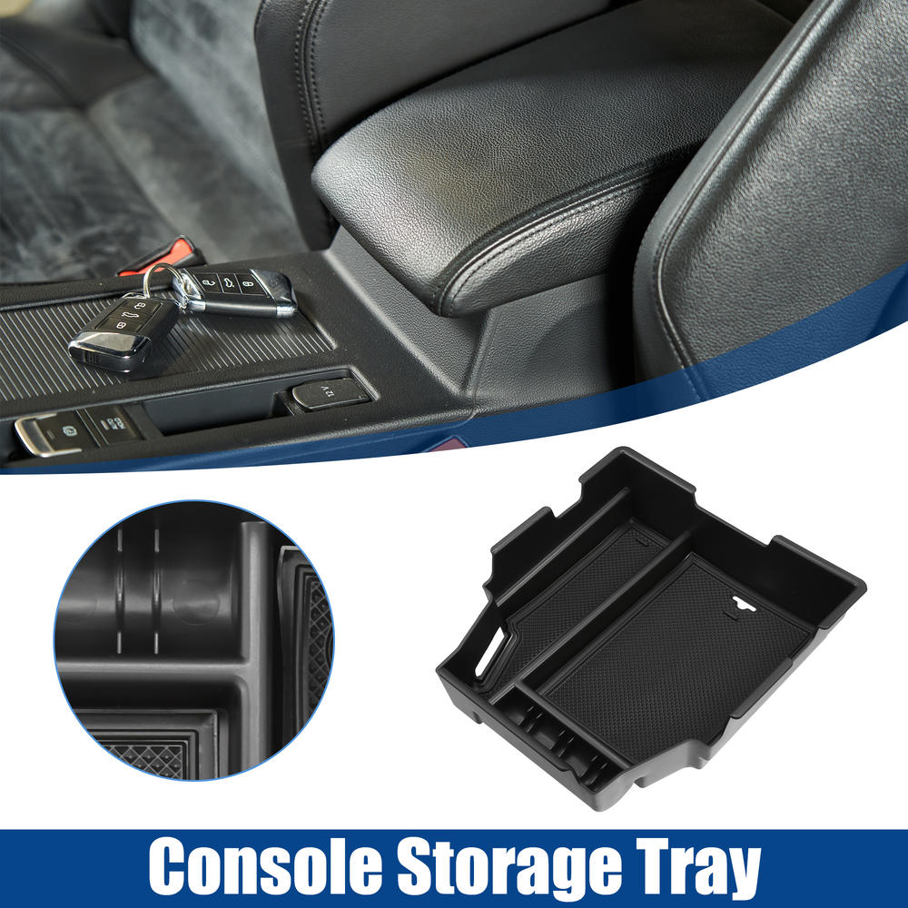 Unique Bargains Front Center Console Organizer Tray Fit for Chevy Traverse ABS Rubber Black