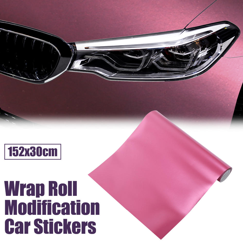 Unique Bargains Gloss Rose Red Car Wrap Sticker Decal PVC Wrap Roll Bubble Free Self 1ft x 5ft