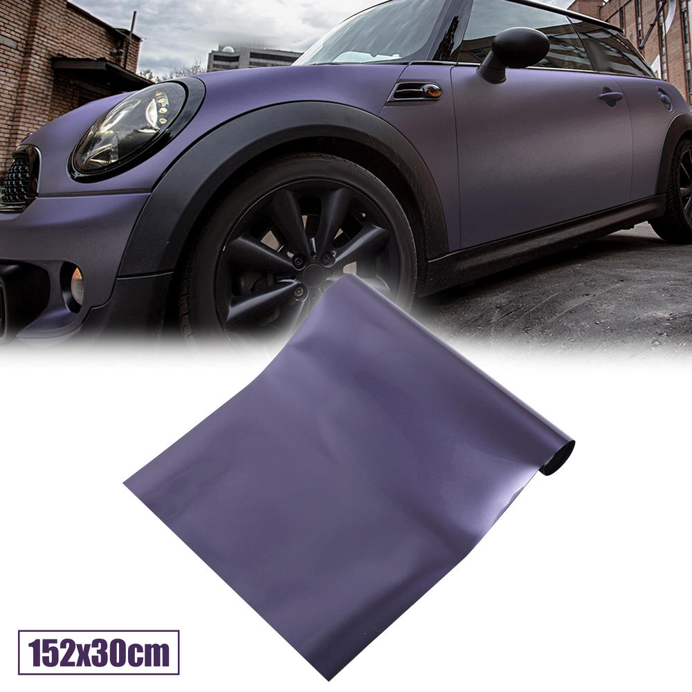 Unique Bargains Gloss Gray Purple Car Wrap Sticker Decal PVC Wrap Roll Bubble Free 1ft x 5ft