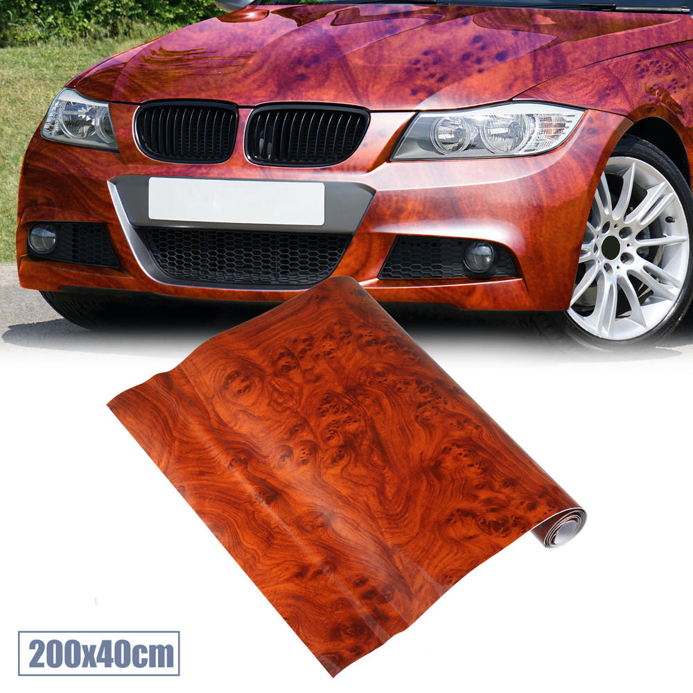 Unique Bargains Brown Smooth Vinyl Film Wrap Sticker Decal Roll Bubble Air Release 78.74"x15.75"