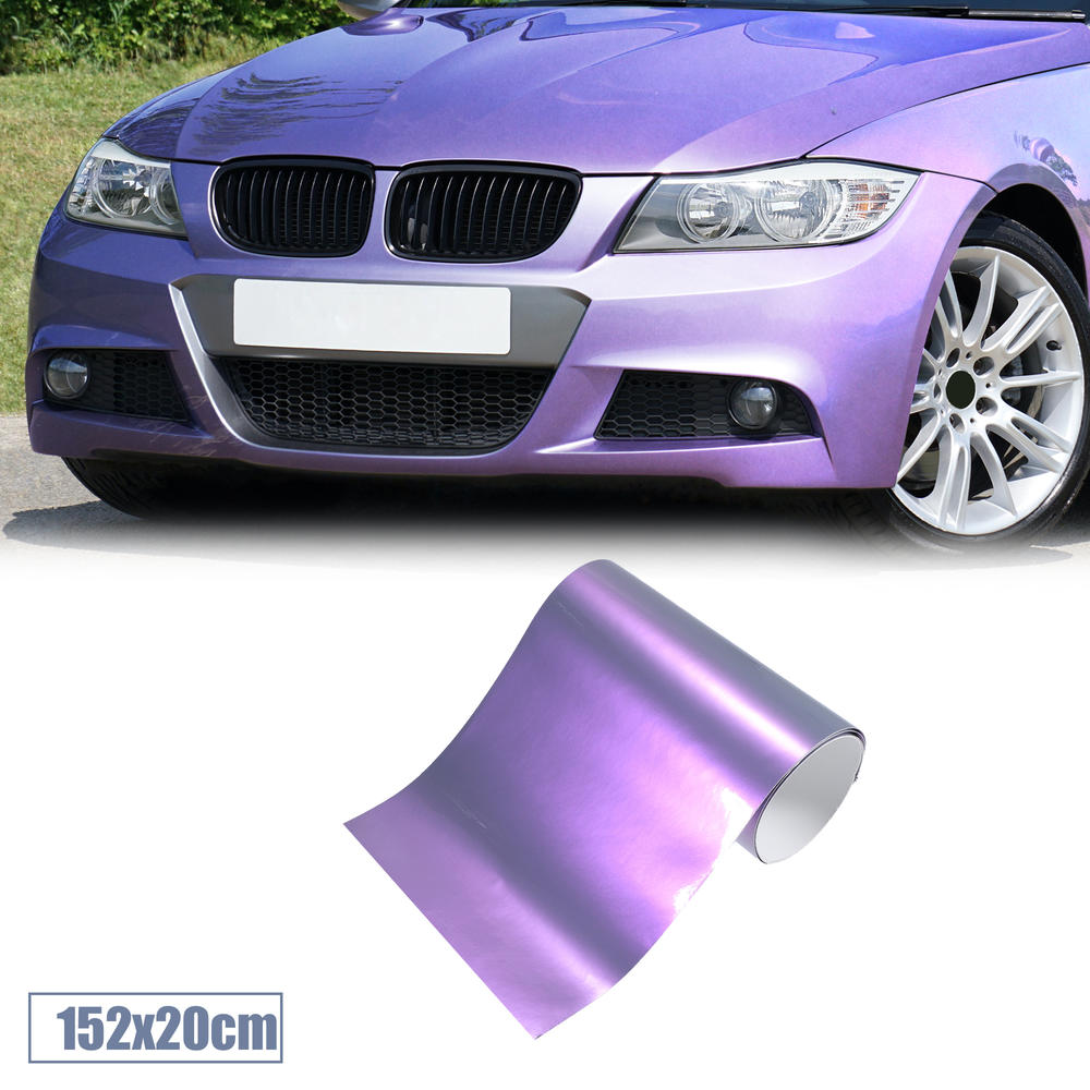 Unique Bargains Car PVC Wrap Roll Sticker Car Body Films Self Adhesive 59.8"x7.87" Gray Purple