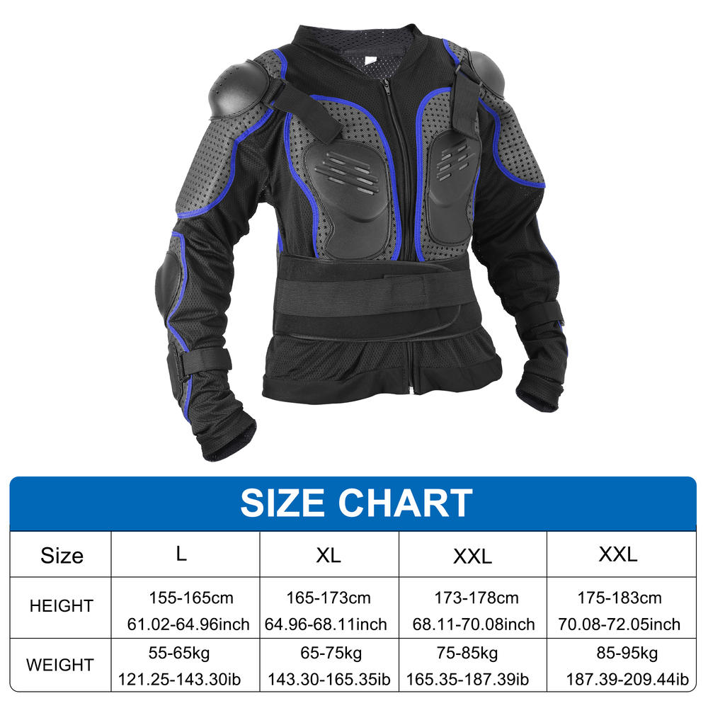 Unique Bargains Size L Dirt Bike Motorcycle Riding Protective for Off-Road Cycling Blue