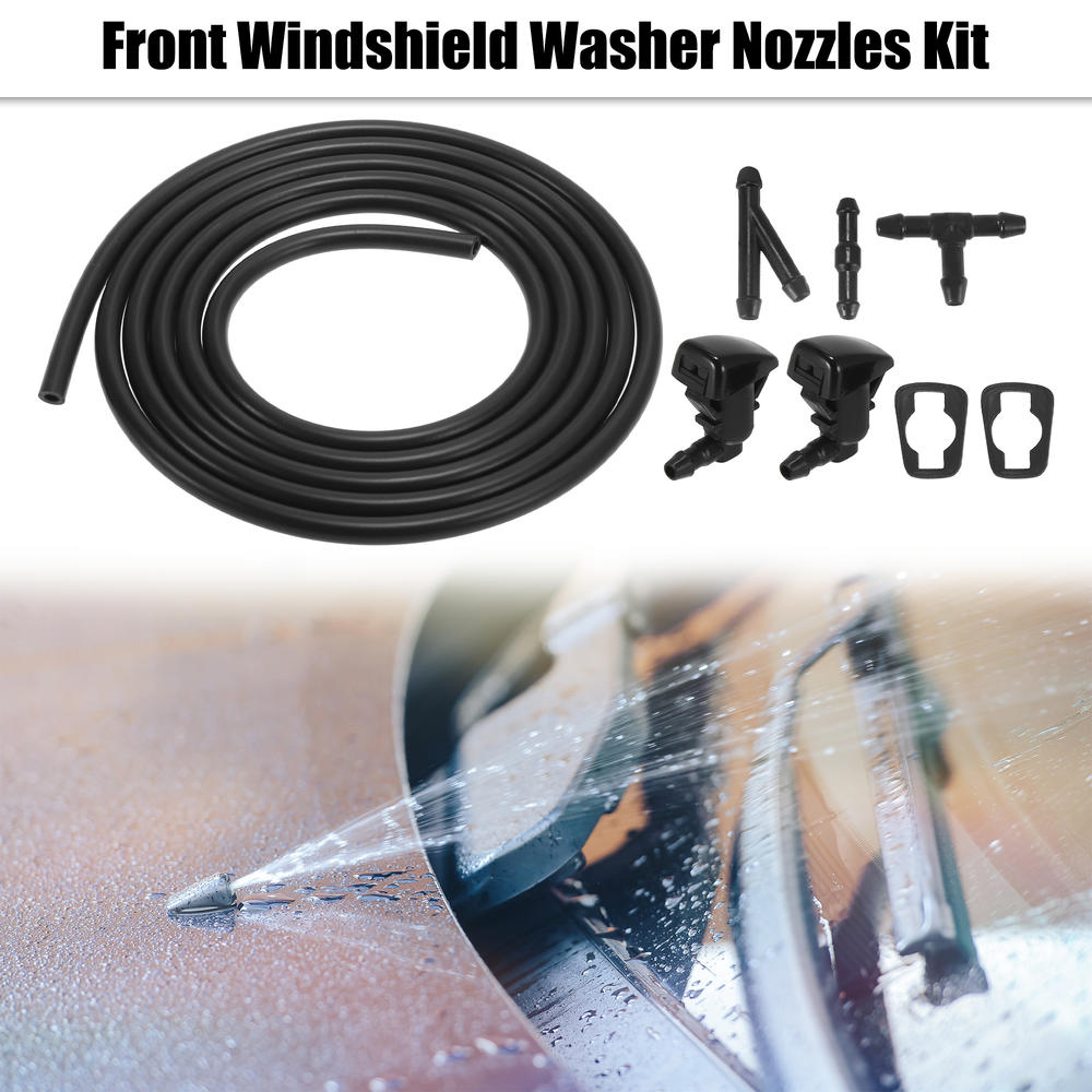 Unique Bargains Front Windshield Washer Nozzles Kit for Ford Focus 2008 2009 2010 8S4Z17603AA