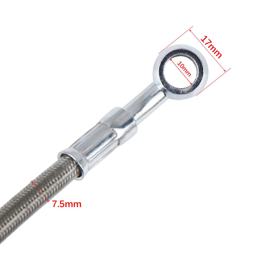 Unique Bargains Universal 150cm Stainless Steel Clutch Hydraulic Oil Hose Line for Motorcycle