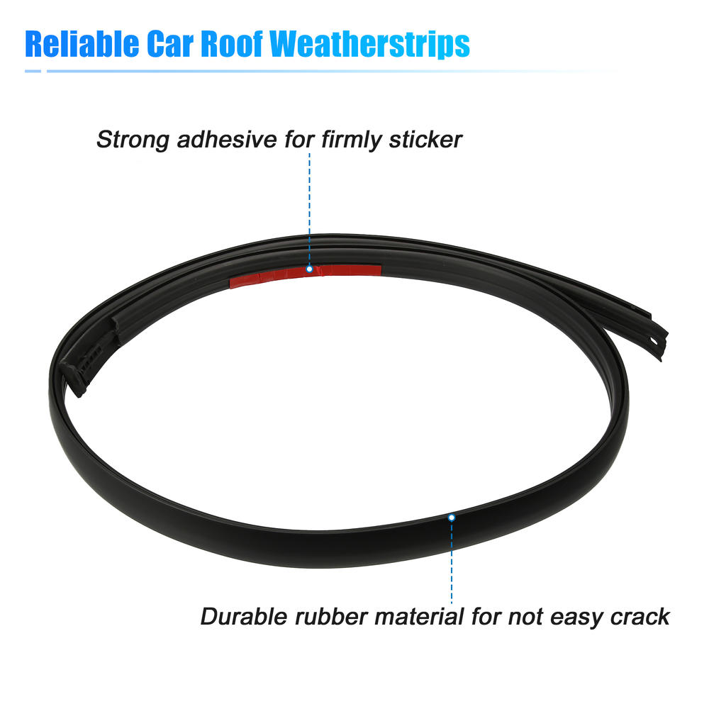 Unique Bargains 2pcs Left Right Roof Drip Seal Strip 75552-0C060 75551-0C060 for Toyota Tundra