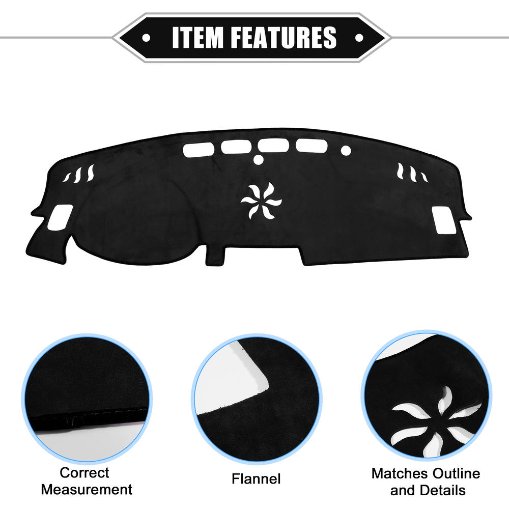 Unique Bargains Car Center Console Dashboard Cover Mat Fit for Nissan Altima 2019-2022 Black
