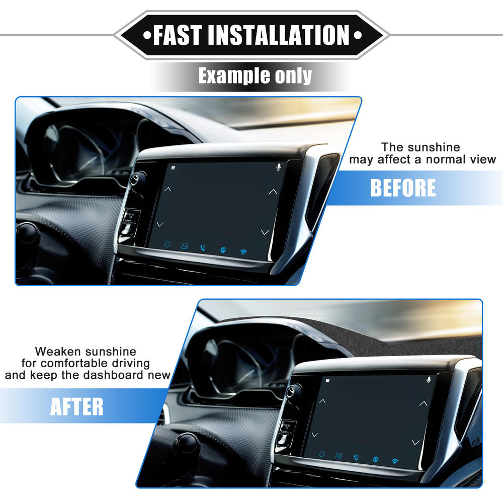Unique Bargains Car Center Console Dashboard Cover Mat Fit for Nissan Altima 2019-2022 Black