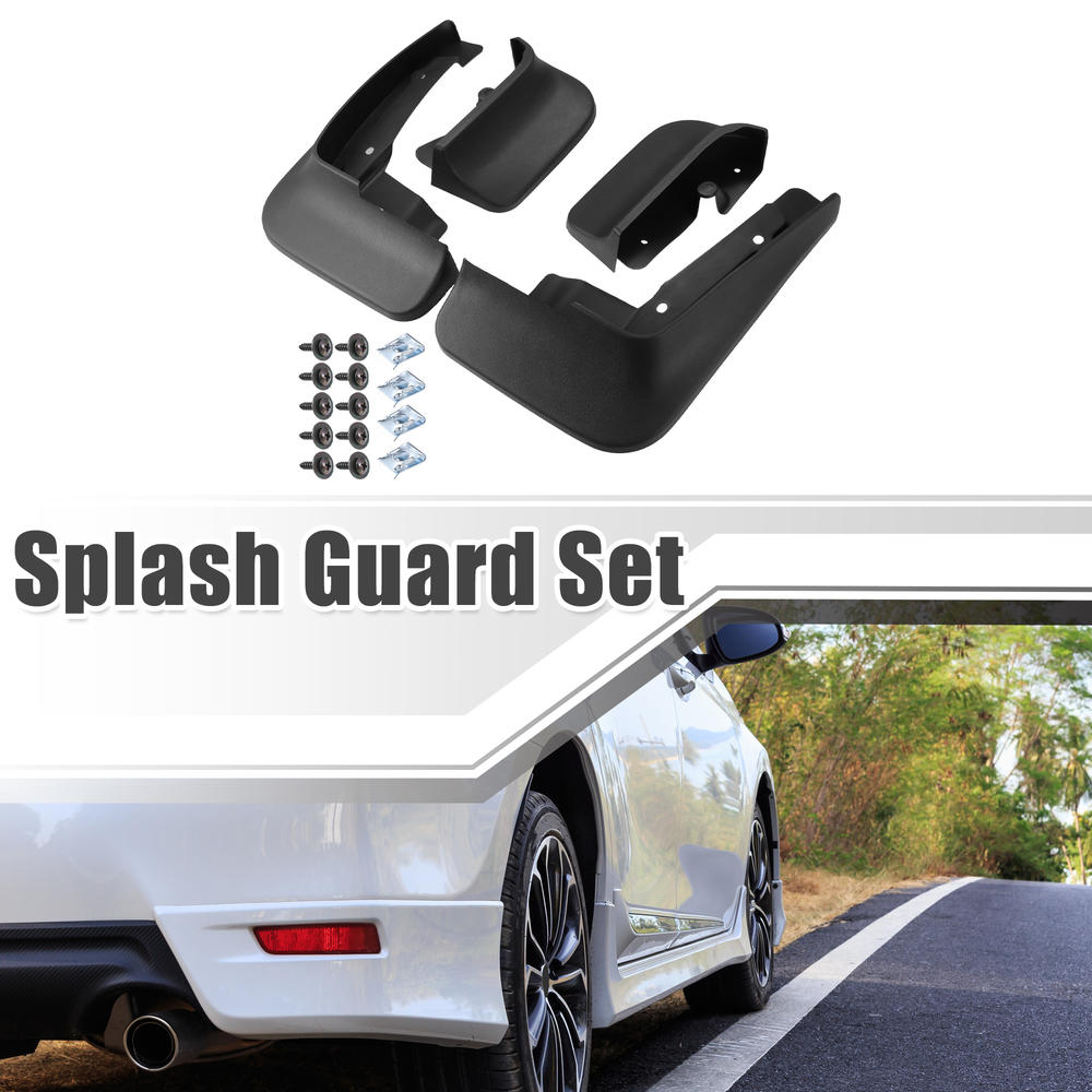 Unique Bargains Front Rear Mud Flaps Splash Guards Fit for Volkswagen TPE PP Black 1 Set
