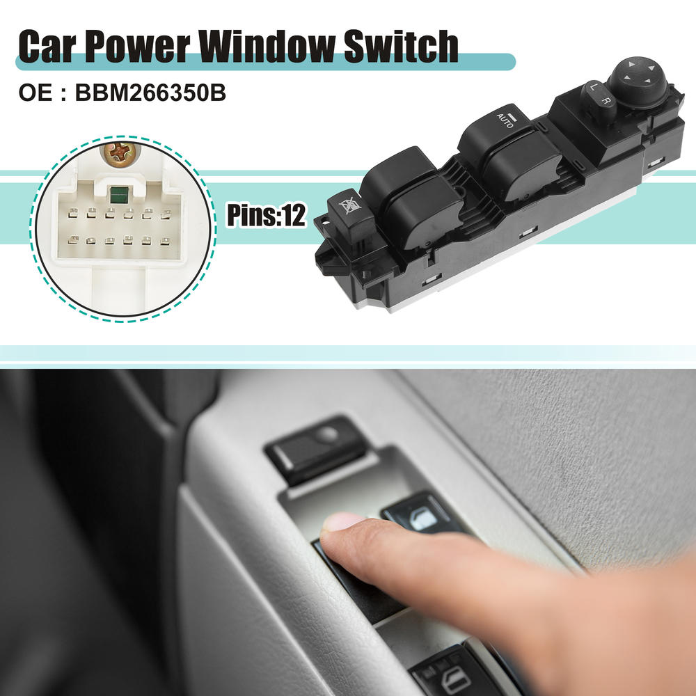 Unique Bargains BBM266350B Front Left Driver Side Power Window Switch for Mazda 3 2010-2013