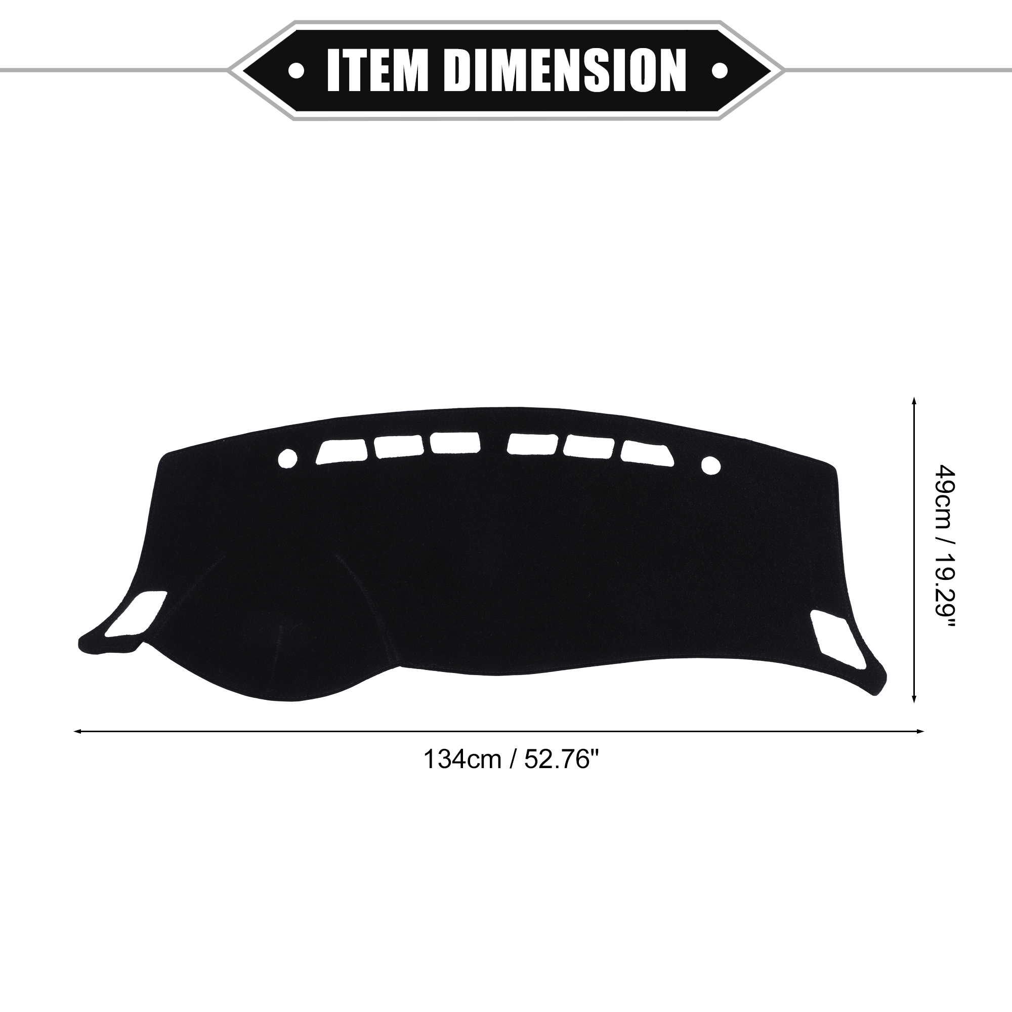 Unique Bargains Car Center Console Dashboard Cover Mat Fit for Nissan Sentra 2013-2019 Black