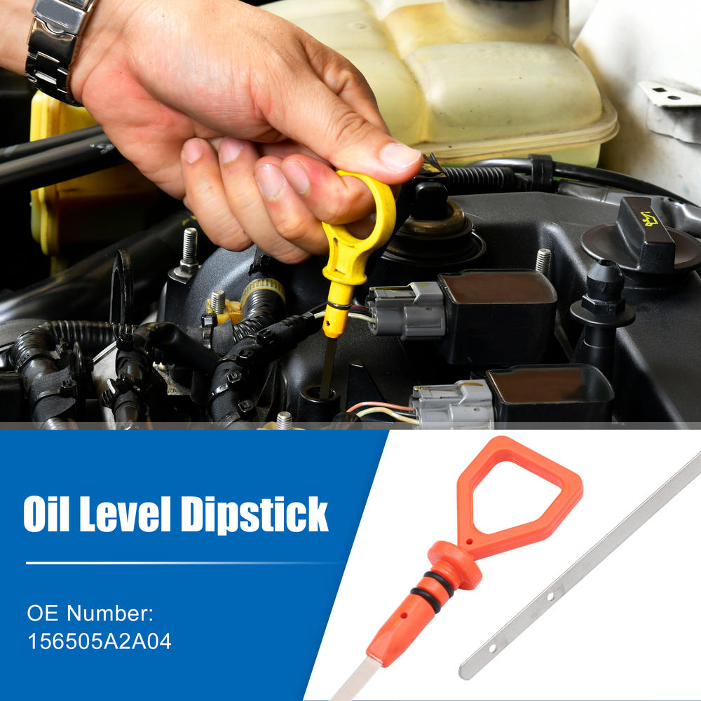 Unique Bargains Engine Oil Level Indicator Dipstick for Honda Accord No.156505A2A04 Orange