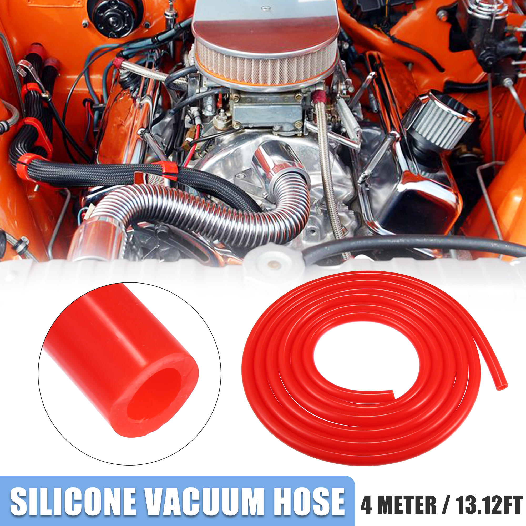 Unique Bargains 10mm ID 13.12ft Car Silicone Vacuum Hose Pipe