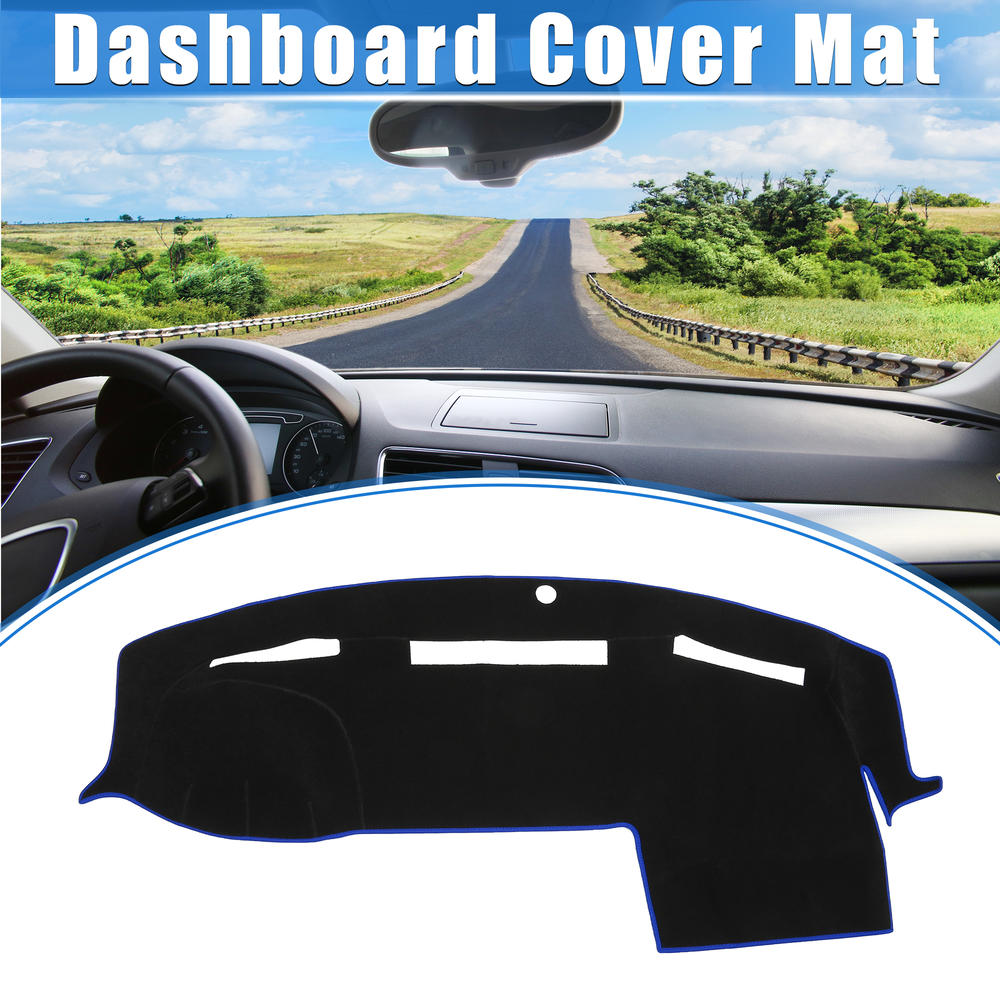 Unique Bargains Car Dashboard Cover Mat for Dodge for Ram 2010-2018 Protective Polyester Blue
