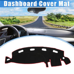 Unique Bargains Car Dashboard Cover Mat for Dodge for Ram 1998-2001 Protective Polyester Red