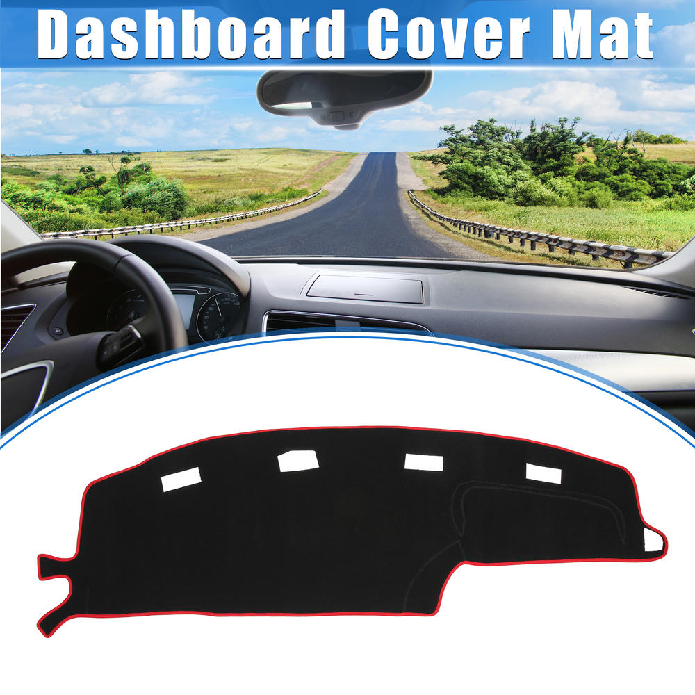 Unique Bargains Car Dashboard Cover Mat for Dodge for Ram 1994-1997 Protective Polyester Red