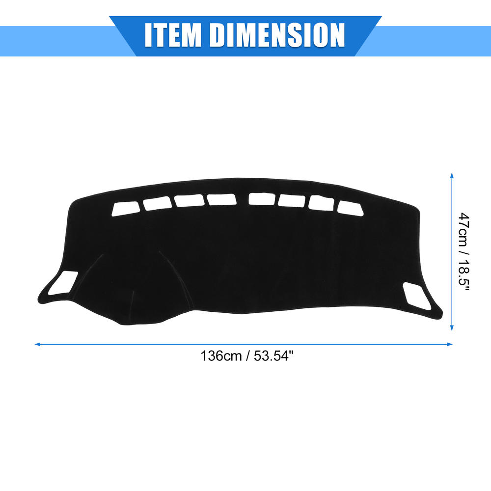 Unique Bargains Auto Dashboard Cover for Nissan Sentra 2012-2019 Protective Polyester Black