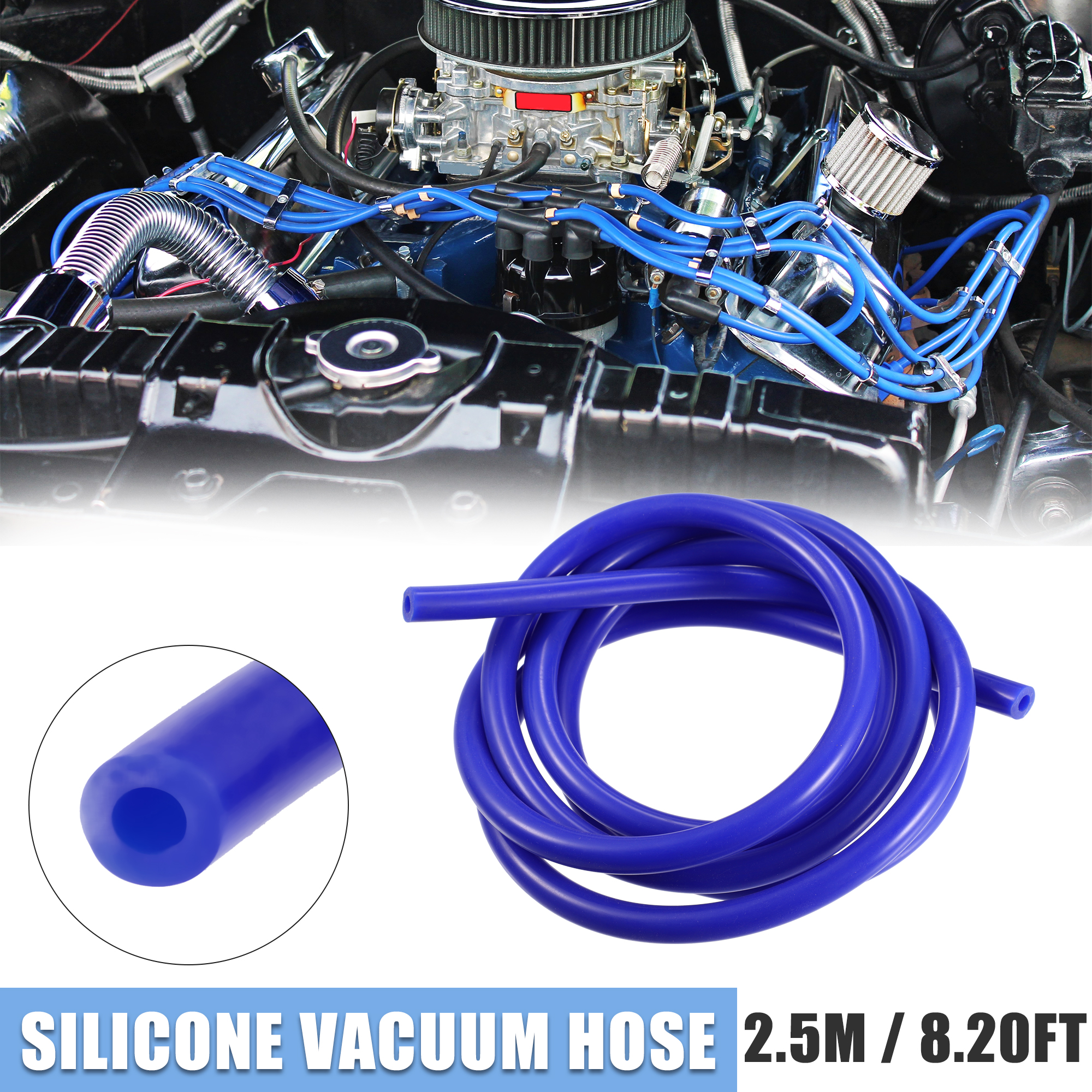 Unique Bargains Car Silicone Vacuum Tube Hose ID 6mm 0.24 Wall