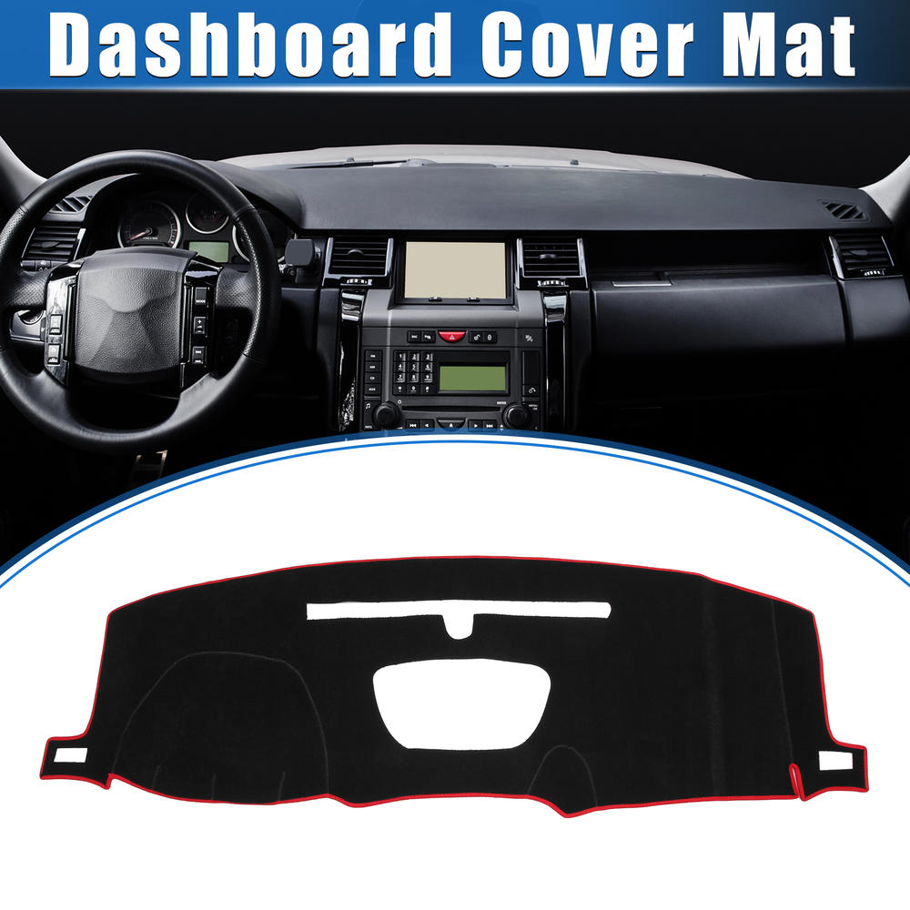 Unique Bargains Dashboard Dash Cover Mat for Chevy Silverado 2019-2022 Durable Polyester Red