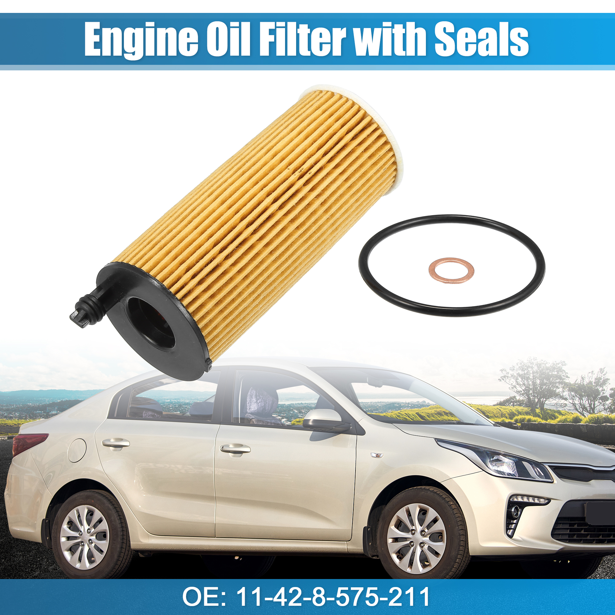 Unique Bargains Engine Oil Filter Replacement 11-42-8-575-211 Oil Fuel Filter for BMW X3