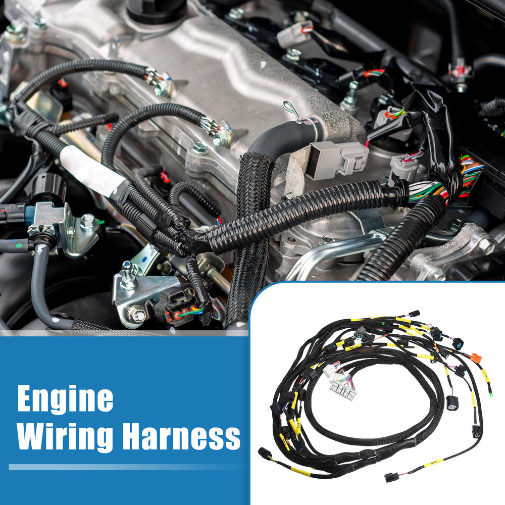 Unique Bargains Tucked Engine Wiring Harness for Honda for Acura K-Swap CRX for K20 K24 K-Series