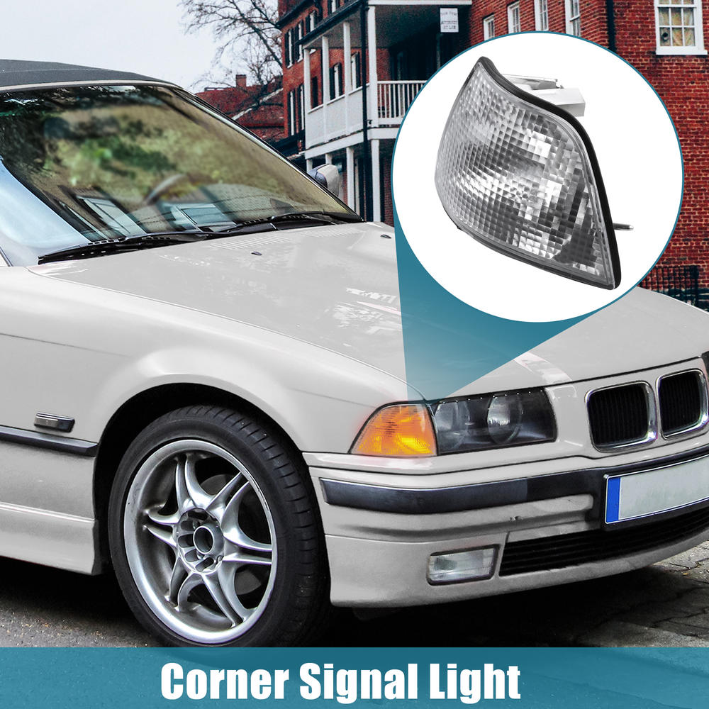 Unique Bargains Pair Clear Turn Signal Light Lamp Corner Signal Light for BMW E36 3 Series 92-98