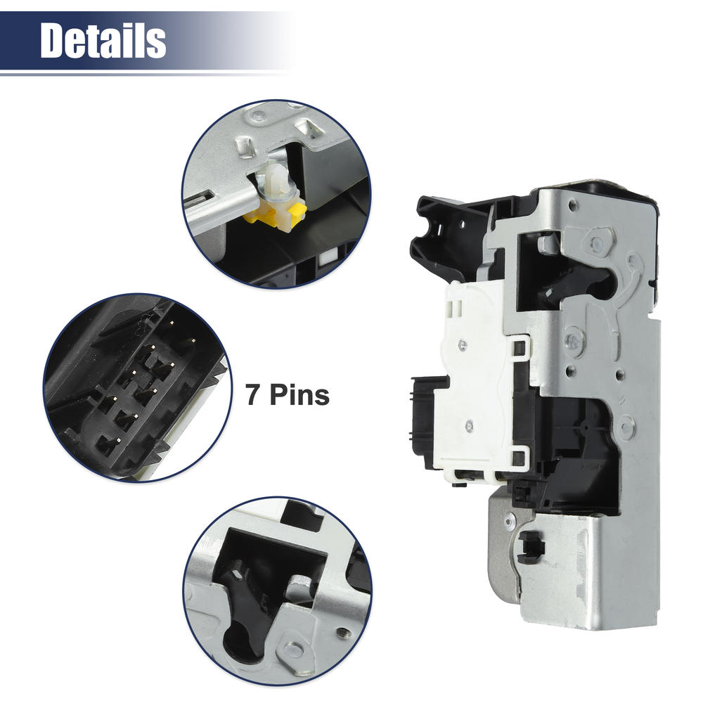 Unique Bargains Front Right Door Lock Latch Actuator for Ford Transit Black White Silver Tone