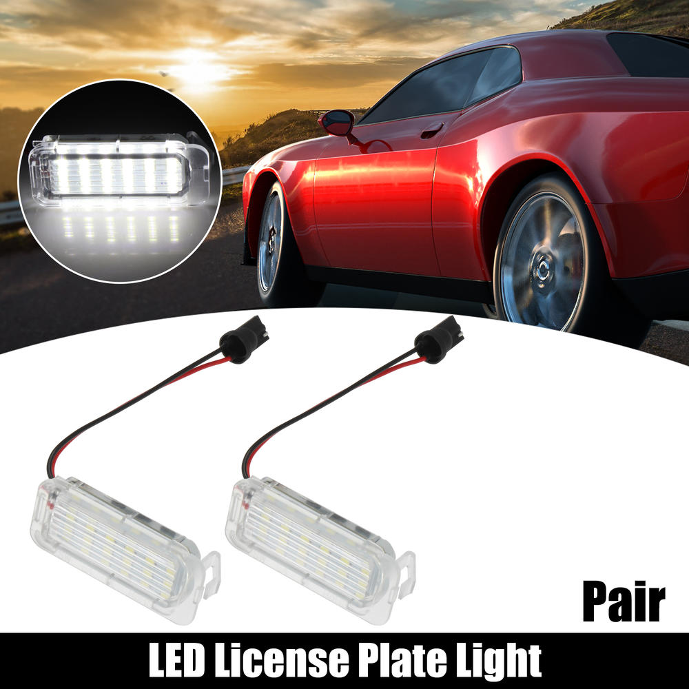 Unique Bargains Pair LED License Plate Light White Light Fit for Ford Focus 5D MK3 2009-2018