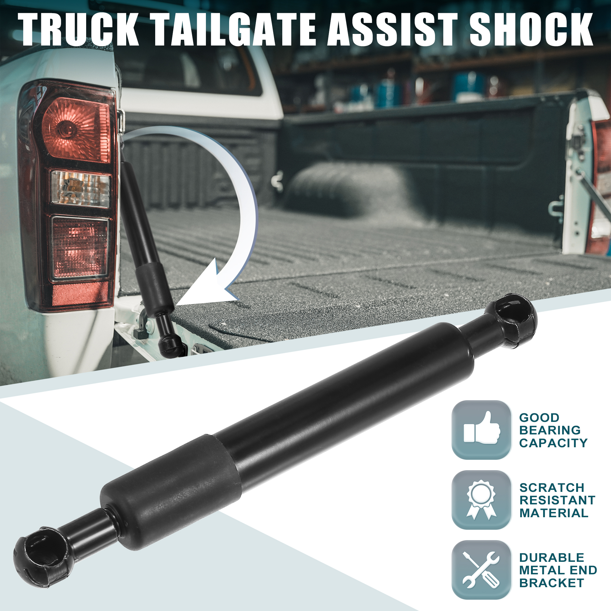 Unique Bargains Truck Tailgate Assist Shock Tailgate Lift Support for Chevy Silverado 1500 2500